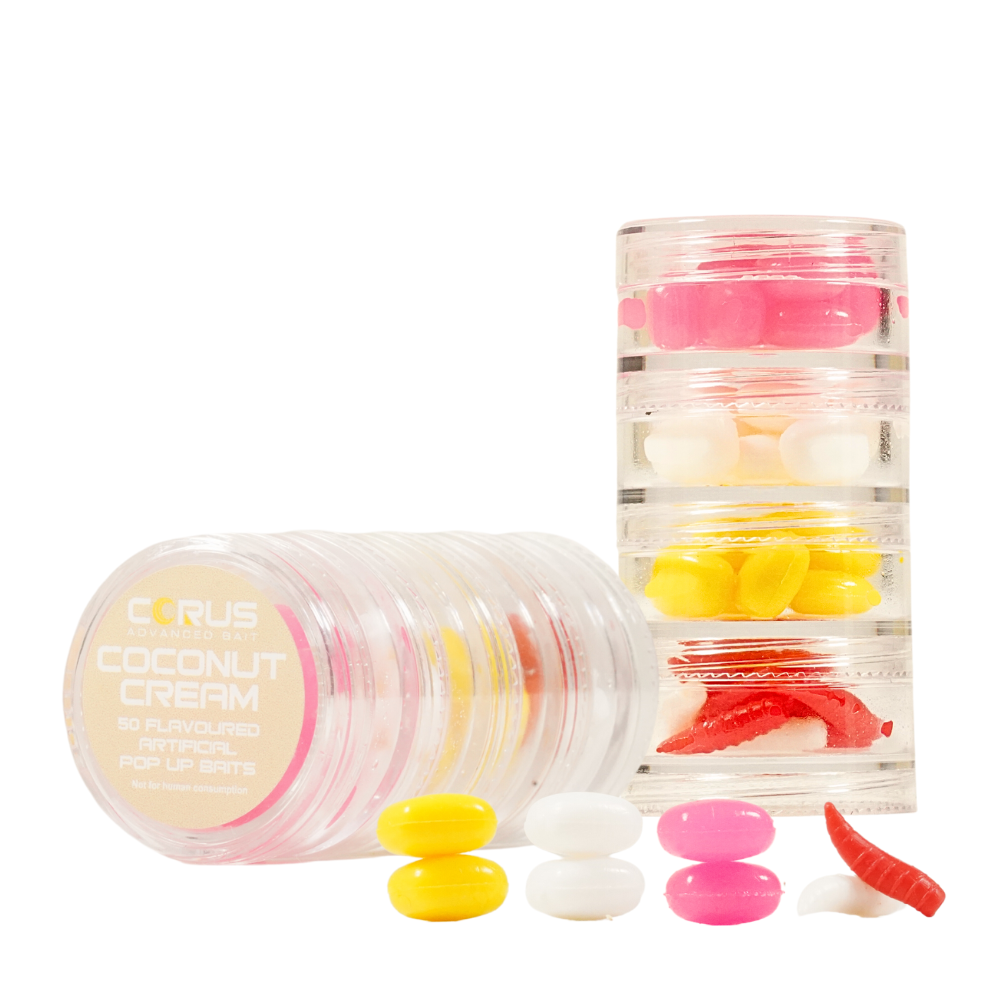 Coconut Cream 50pc Artificial Pop Up Corn & Maggot Stack