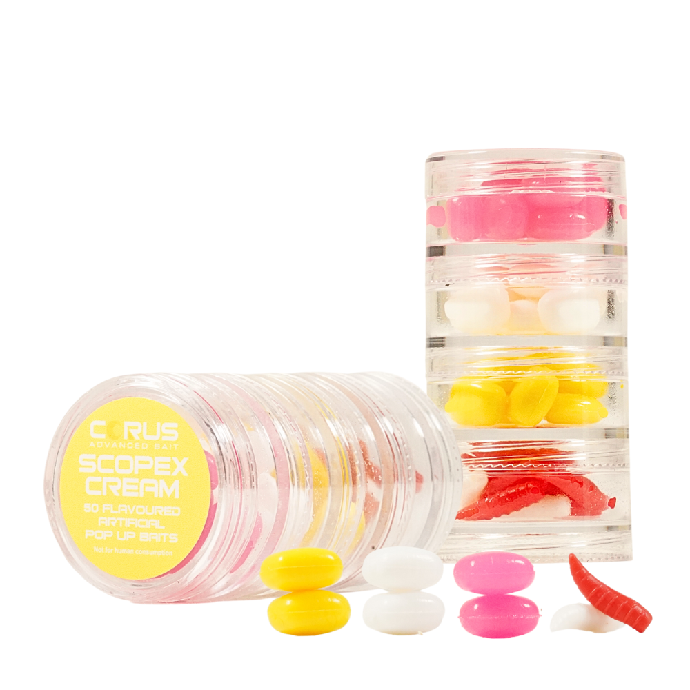 Scopex Cream 50pc Artificial Pop Up Corn & Maggot Stack