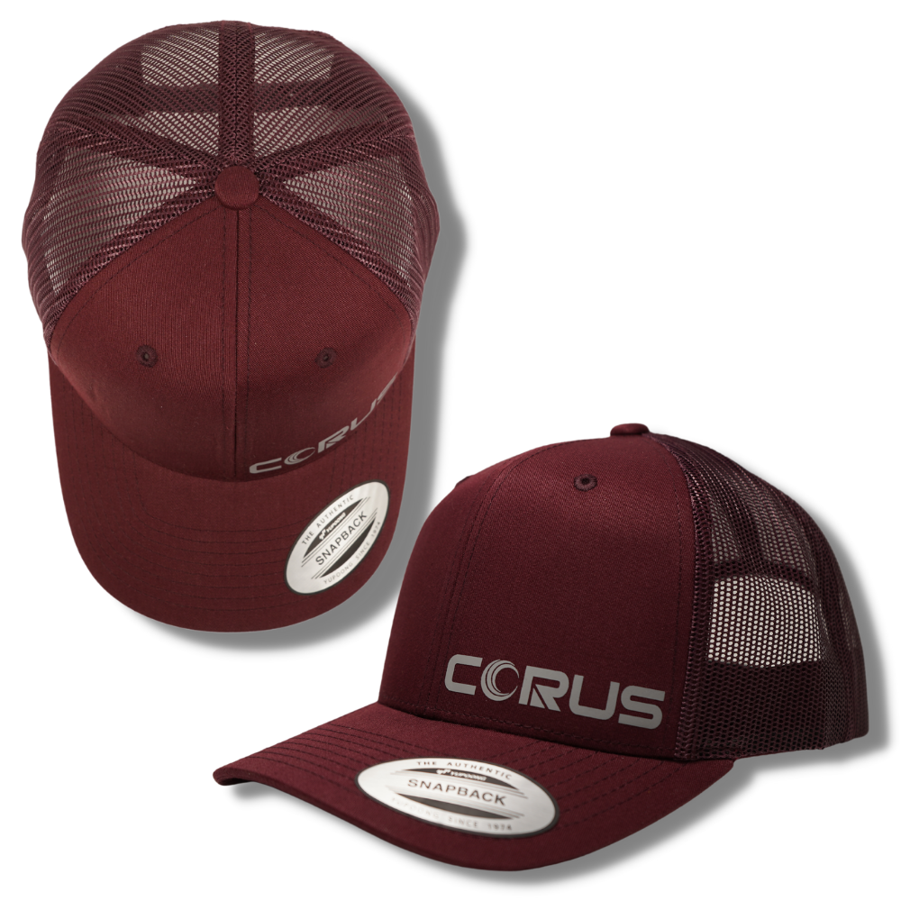 Burgundy Corus 6 Panel Cap – Corus Tackle